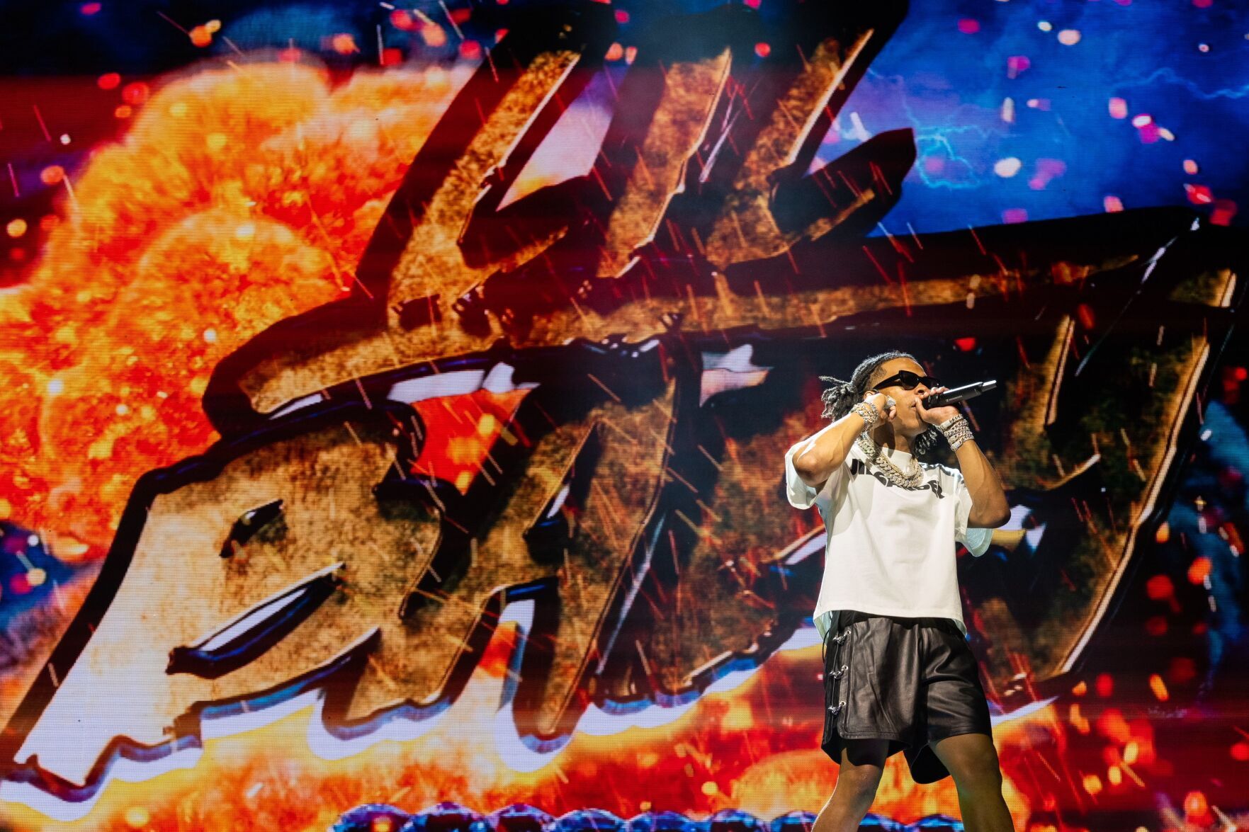 Chris Brown and Lil Baby at the Hollywood Casino Amphitheater
